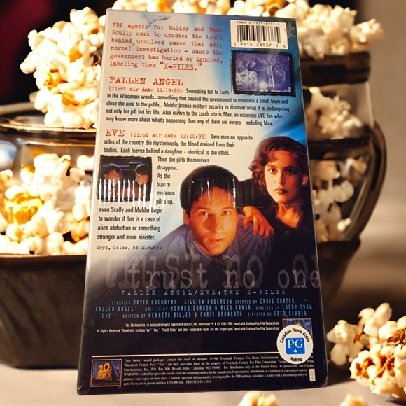 ๐๏ธ The X Files ~ Fallen Angel / Eve VHS Vintage 1996 - Picture 2 of 4